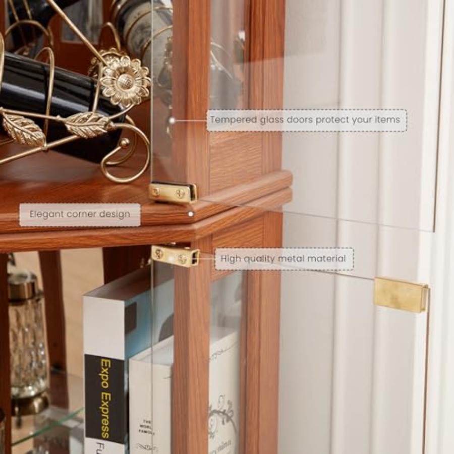Corner curio cabinet for livin - Storage & Organization ulasan dan harga