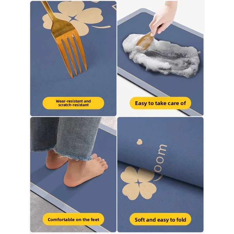 Diatomite Bath Mats Bathroom A - Quick Dry Diatomite Bath Mat ulasan dan harga