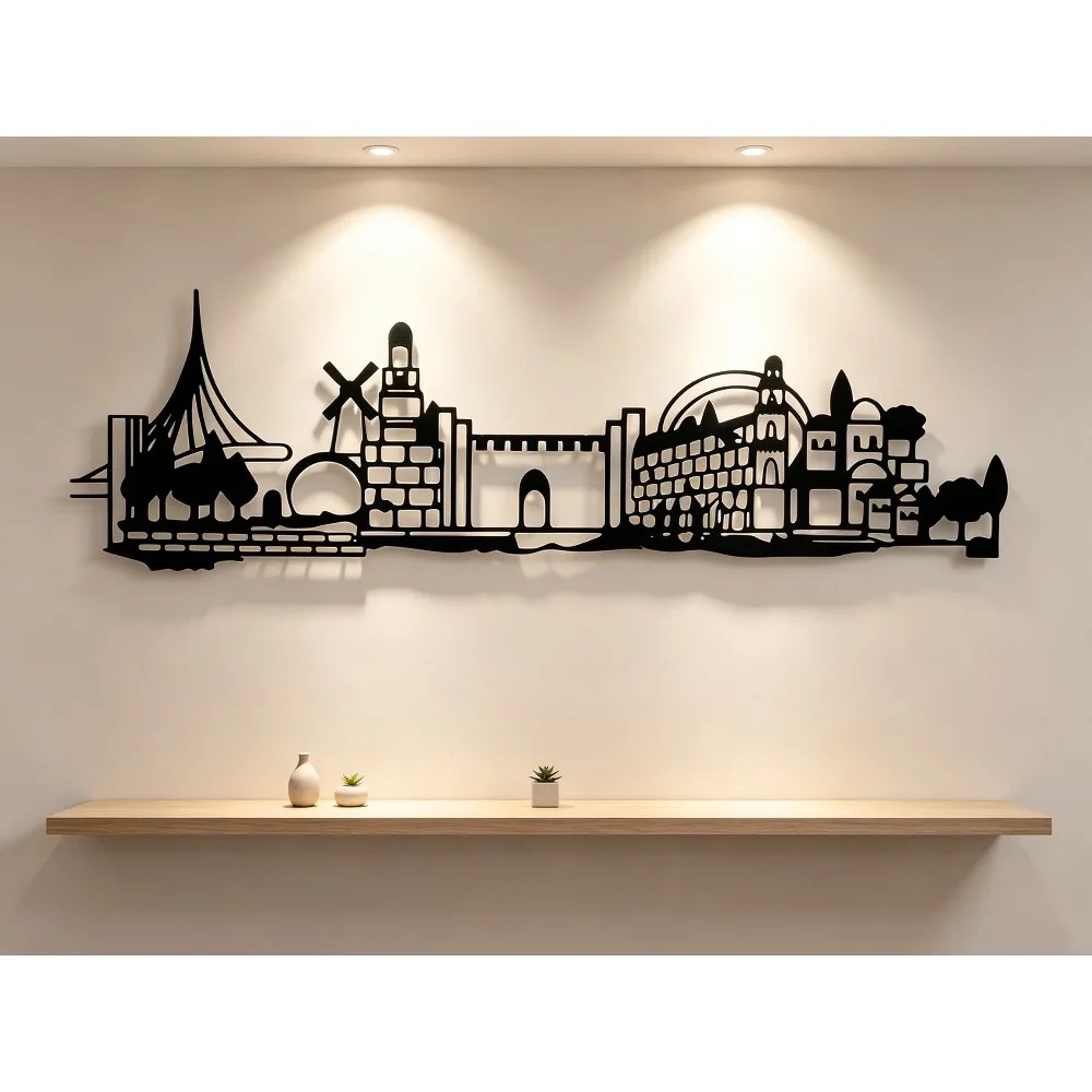 CIFBUY Iron Wall Art Jerusalem - Home Decor ulasan dan harga