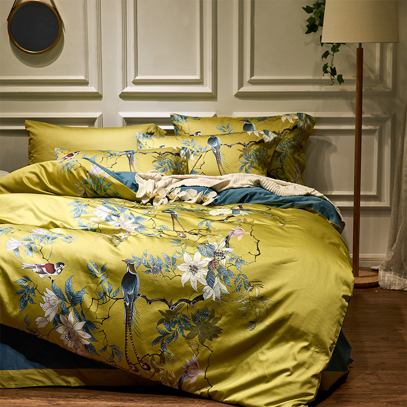Luxury 600TC Egyptian Cotton B - Aesthetic Floral Duvet Cover ulasan dan harga